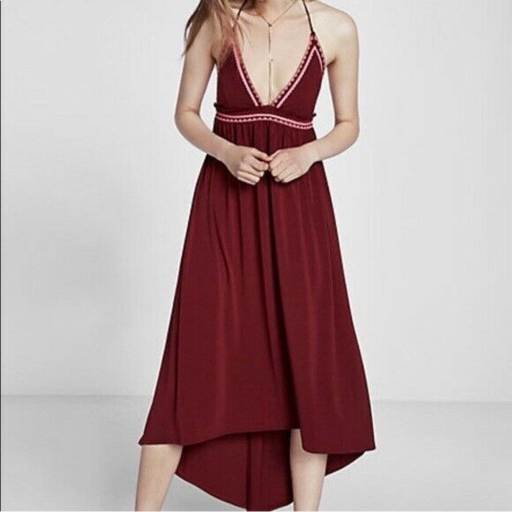 Express halter maxi dress